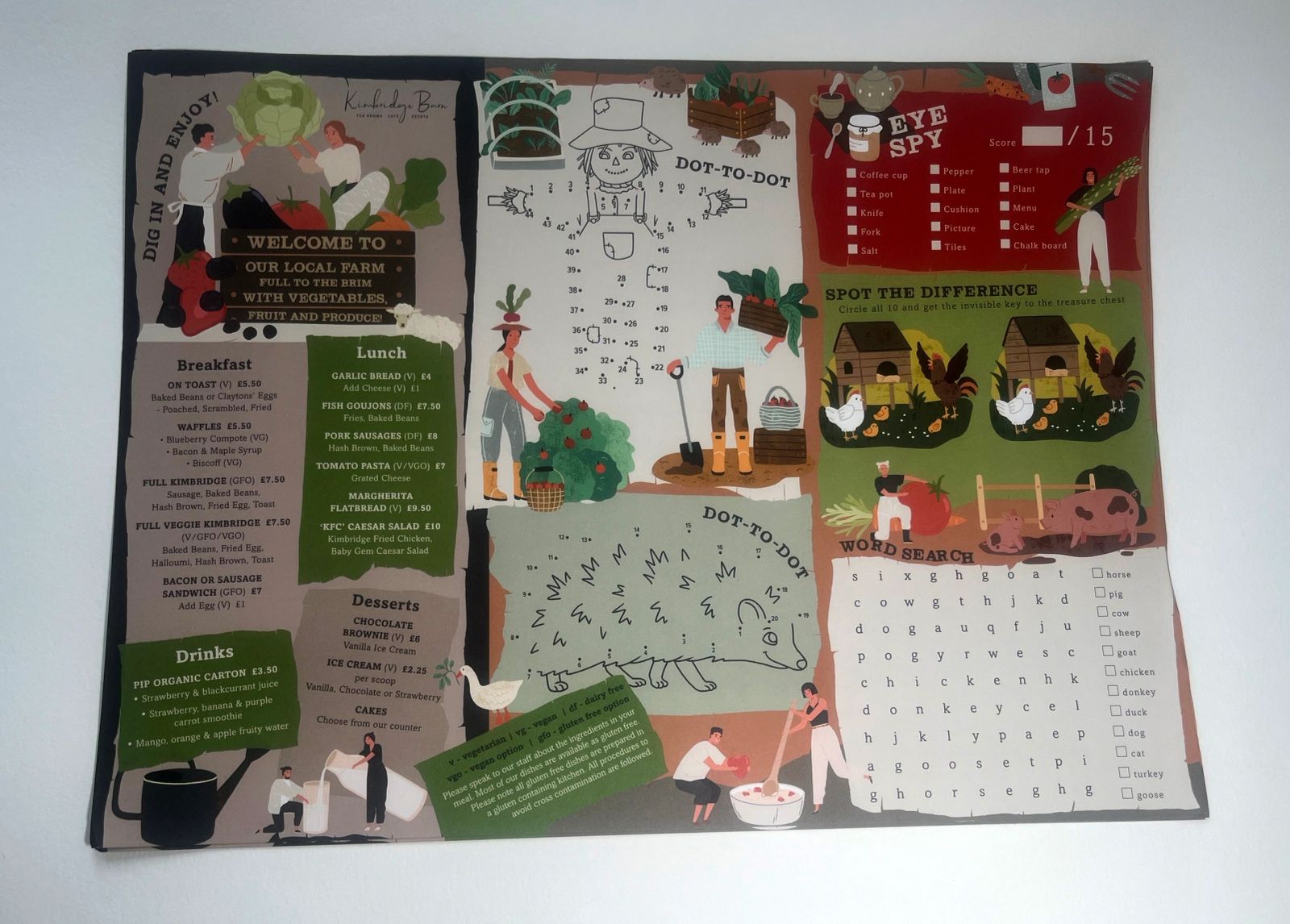 Kids menu – Menus